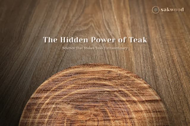 <p>Teak’s ability to keep its shape and resist water is partly due to a fascinating hydrocarbon called caoutchouc</p>
